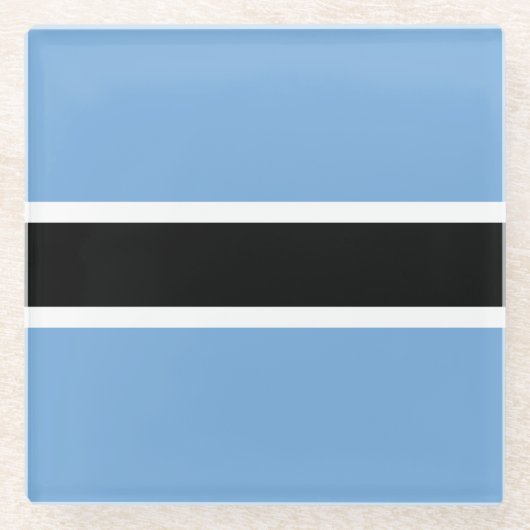 愛国的ボツワナ国旗のガラスコースター ガラスコースター (正面)