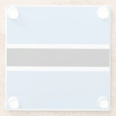 愛国的ボツワナ国旗のガラスコースター ガラスコースター (裏面)