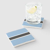 愛国的ボツワナ国旗 ストーンコースター (横)