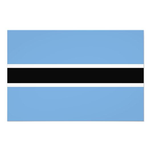 愛国的ボツワナ国旗 フォトプリント            (正面)