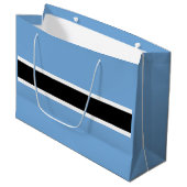 愛国的ボツワナ国旗 ラージペーパーバッグ (正面アングル)