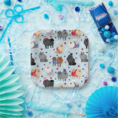 愛国的ポメラニア犬ドッグ紙プレート ペーパープレート (パーティー)