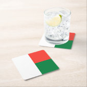 愛国的マダガスカル国旗 スクエアペーパーコースター (インサイチュ)