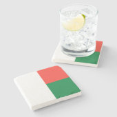 愛国的マダガスカル国旗 ストーンコースター (横)