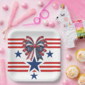 愛国的マッチング紙プレート ペーパープレート (パーティー)