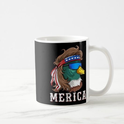 愛国的マラードアヒル狩りアメリカ水鳥 コーヒーマグカップ (右)