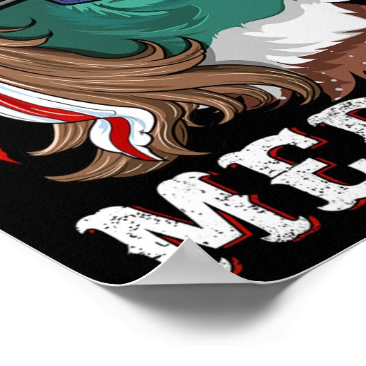 愛国的マラードアヒル狩りアメリカ水鳥 ポスター (角)