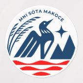 愛国的ミネソタ州シール ラベル (デザイン1)