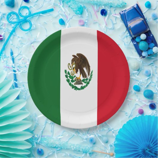愛国的メキシコ国旗 ペーパープレート (パーティー)