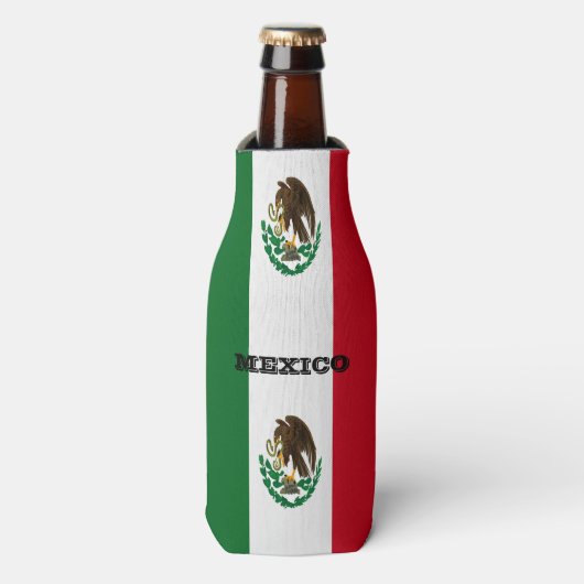 愛国的メキシコ国旗 ボトルクーラー (ボトル正面)