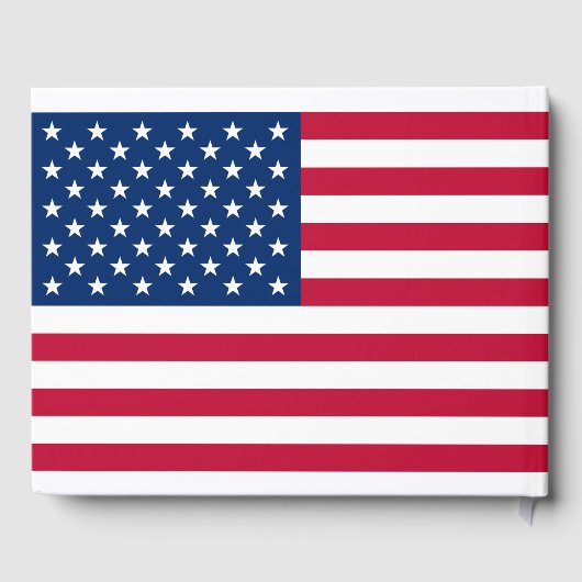 愛国的モダンなアメリカ国旗の追悼式 ゲストブック (裏面)