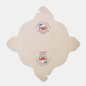 愛国的モダンなカボチャがハロウィーンを飾る フェイバーボックス (折り畳みなし)