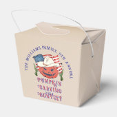 愛国的モダンなカボチャがハロウィーンを飾る フェイバーボックス (裏面サイド)