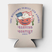 愛国的モダンなカボチャがハロウィーンを飾る 缶クーラー (正面)