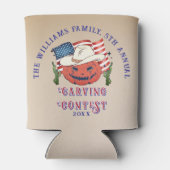 愛国的モダンなカボチャがハロウィーンを飾る 缶クーラー (裏面)