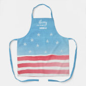 愛国的モダンな水彩国旗 エプロン (正面)