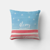 愛国的モダンな水彩国旗 クッション (正面)