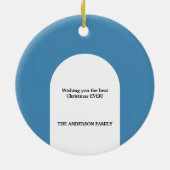 愛国的モダンな水彩国旗 セラミックオーナメント (裏面)