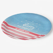 愛国的モダンな水彩国旗 ペーパープレート (アングル)