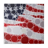 愛国的ユニークな米国国旗 タイル (正面)