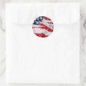 愛国的ユニークな米国国旗 ラウンドシール (バッグ)