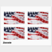 愛国的ユニークな米国国旗 長方形シール (シート)