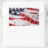 愛国的ユニークな米国国旗 長方形シール (バッグ)