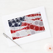 愛国的ユニークな米国国旗 長方形シール (封筒)