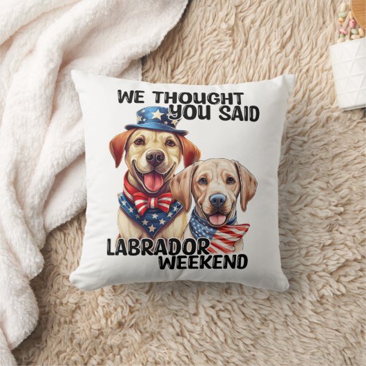 愛国的ラブラドールドッグ引用文ユーおもしろいモア クッション (ブランケット)