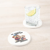 愛国的ラブラドールドッグ引用文ユーおもしろいモア コースター (側面)