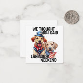 愛国的ラブラドールドッグ引用文ユーおもしろいモア ノートカード (正面/裏面インサイチュ)