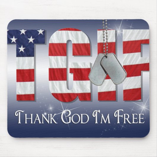 愛国的ラベル マウスパッド (正面)