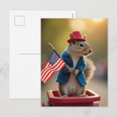 愛国的リス シーズンポストカード (正面/裏面)