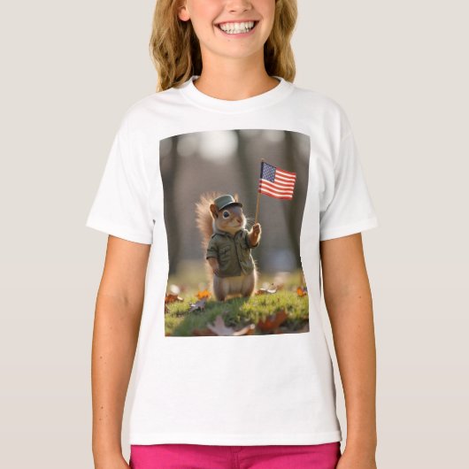 愛国的リス Tシャツ (正面)