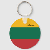 愛国的リトアニアキーチェーン、リトアニア国旗 キーホルダー (裏面)