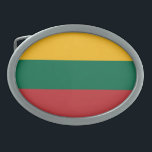 愛国的リトアニア国旗 卵形バックル<br><div class="desc">リトアニアの愛国国旗。</div>