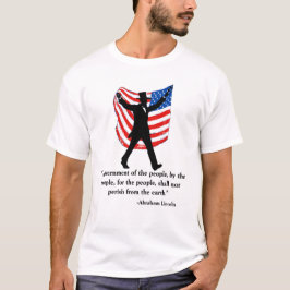 愛国的リンカーン引用文7月4日 Tシャツ