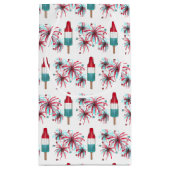 愛国的ロケットポスポップ・アートのシクル花火7月4日 スモールペーパーバッグ (裏面)