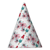 愛国的ロケットポスポップ・アートのシクル花火7月4日 パーティーハット (右)