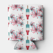 愛国的ロケットポスポップ・アートのシクル花火7月4日 缶クーラー (裏面)