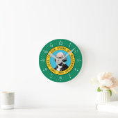 愛国的ワシントン州旗 ラウンド壁時計 (ホーム)