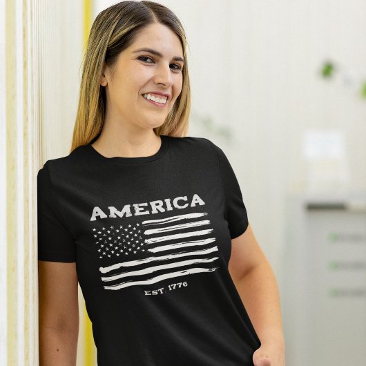 愛国的ヴィンテージアメリカ国旗Tシャツ Tシャツ