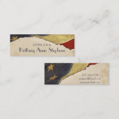 愛国的ヴィンテージフラグ卒業名の挿入 コーリングカード (正面/裏面)