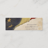 愛国的ヴィンテージフラグ卒業名の挿入 コーリングカード (裏面)