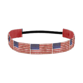 愛国的ヴィンテージ米国国旗 アスレチックヘッドバンド