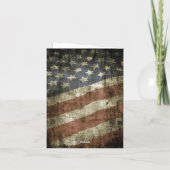 愛国的ヴィンテージ米国国旗 サンキューカード (裏面)