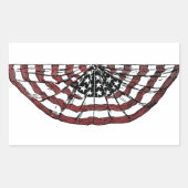 愛国的ヴィンテージ米国国旗 長方形シール (正面)