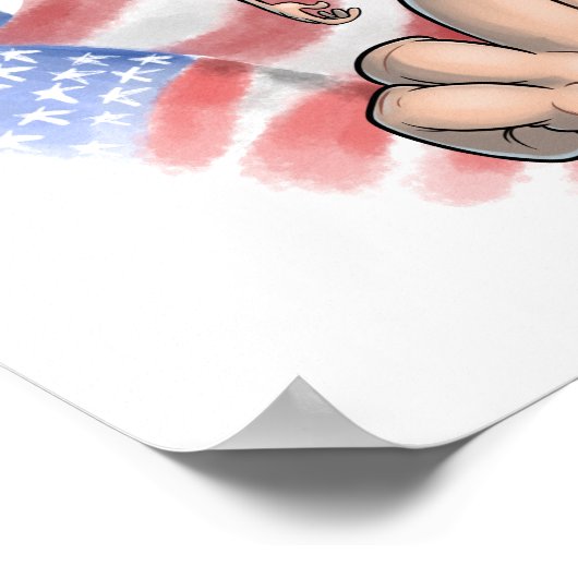 愛国的中指 ポスター (角)