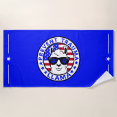 愛国的予防外傷ラマビーチタオル ビーチタオル (正面)