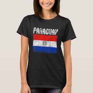 愛国的動揺してなパラグアイ国旗の男性女性キッズ Tシャツ